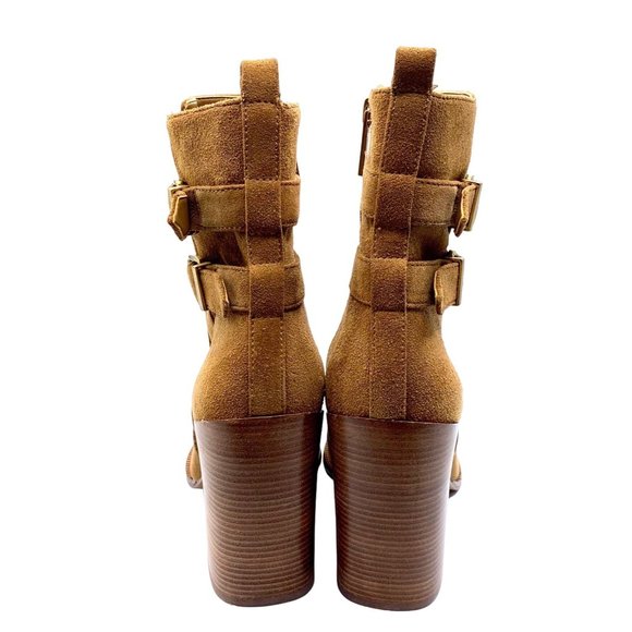 Oil Calf Suede Block Heel Boots Savanna Sandlewood Size 10 Shoe BCBGENERATION - Picture 6 of 13